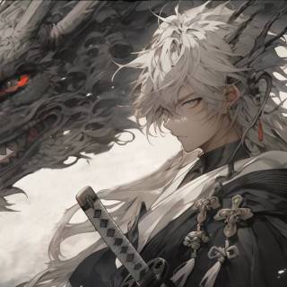 Samurai vs dragon wallpaper