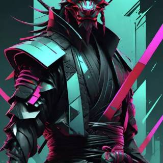 Samurai vs dragon wallpaper