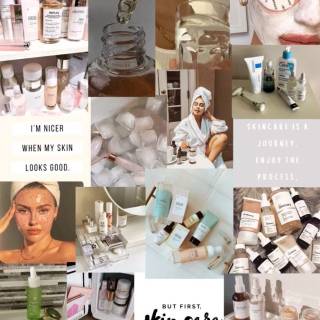 Skincare collage wallpaper