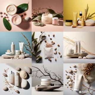 Skincare collage wallpaper