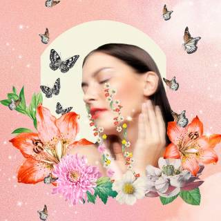 Skincare collage wallpaper