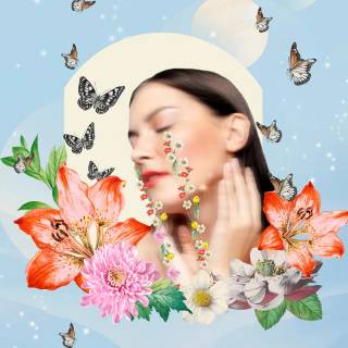 Skincare collage wallpaper