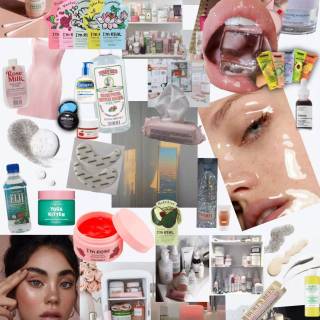 Skincare collage wallpaper