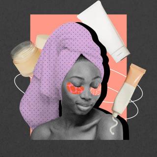 Skincare collage wallpaper