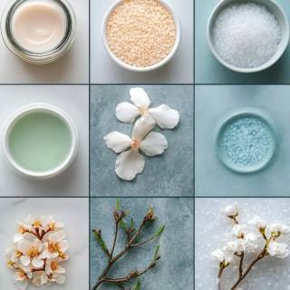Skincare collage wallpaper