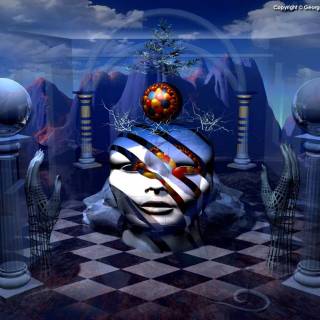 3D digital wallpaper