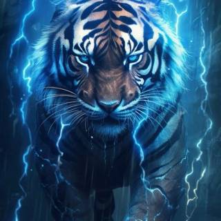 Lightning tiger wallpaper