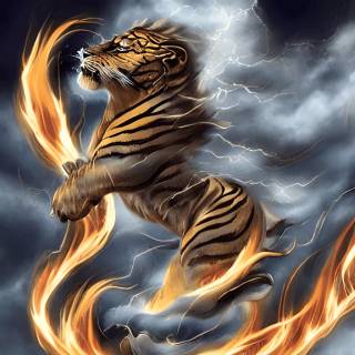 Lightning tiger wallpaper