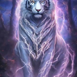 Lightning tiger wallpaper