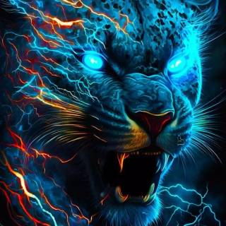 Lightning tiger wallpaper