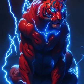 Lightning tiger wallpaper