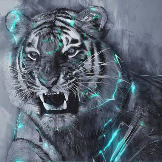 Lightning tiger wallpaper