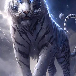 Lightning tiger wallpaper