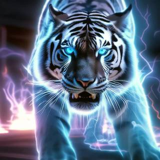 Lightning tiger wallpaper