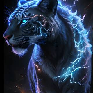 Lightning tiger wallpaper