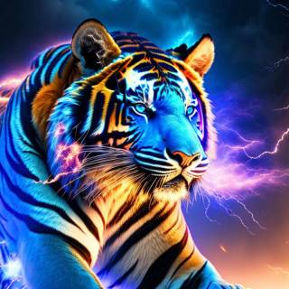 Lightning tiger wallpaper