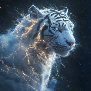 Lightning tiger wallpaper