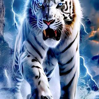 Lightning tiger wallpaper