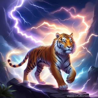 Lightning tiger wallpaper