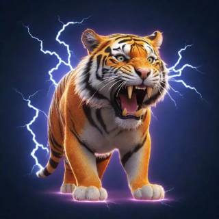 Lightning tiger wallpaper