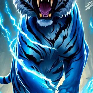 Lightning tiger wallpaper