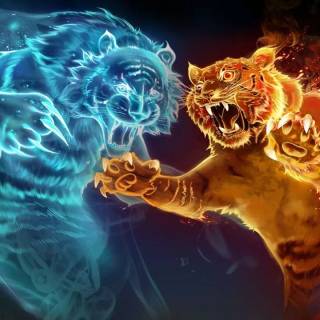 Lightning tiger wallpaper