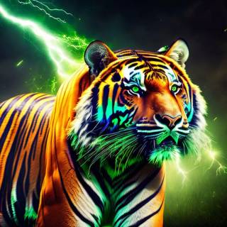 Lightning tiger wallpaper