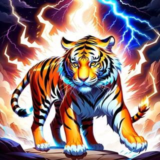 Lightning tiger wallpaper