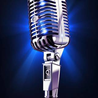 Vintage microphone wallpaper