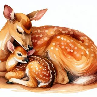 Deer drawing wallpaper