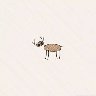 Deer drawing wallpaper