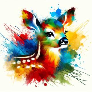 Deer drawing wallpaper