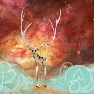 Deer drawing wallpaper