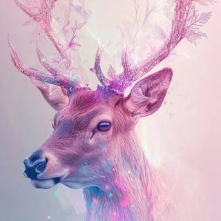 Deer drawing wallpaper