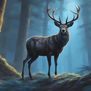 Deer drawing wallpaper