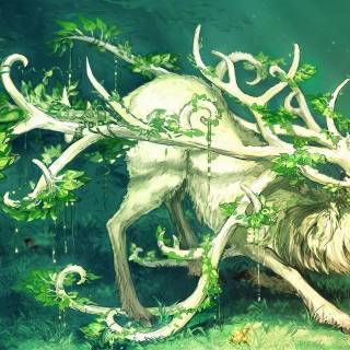 Deer drawing wallpaper