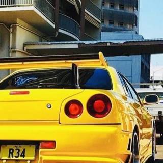Yellow Nissan GTR wallpaper
