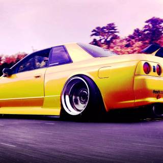 Yellow Nissan GTR wallpaper