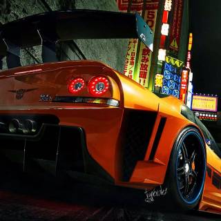 Yellow Nissan GTR wallpaper