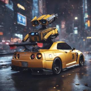 Yellow Nissan GTR wallpaper