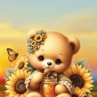 Yellow bear wallpaper