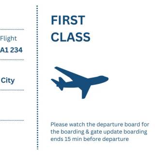 Flight ticket wallpaper