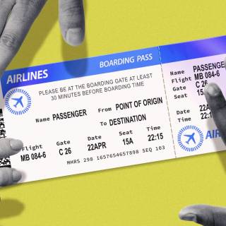 Flight ticket wallpaper