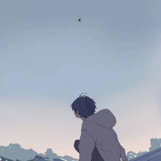 Pastel blue anime wallpaper