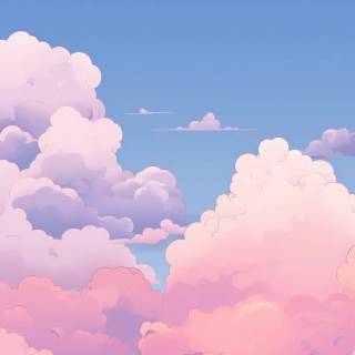 Pastel blue anime wallpaper