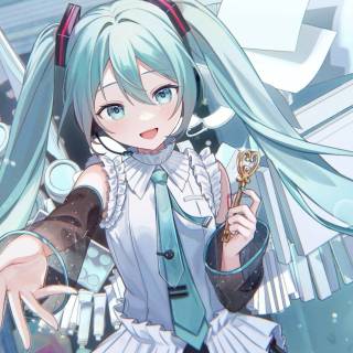 Pastel blue anime wallpaper