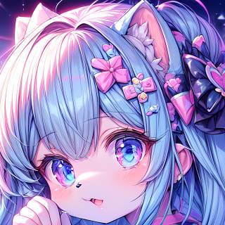 Pastel blue anime wallpaper