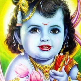 Cute little Krishna wallpaper