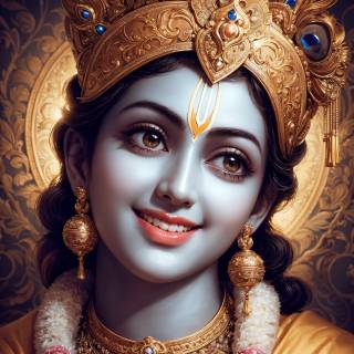 Krishna smile wallpaper