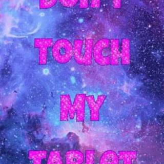 Don't Touch My Tablet pink wallpaper